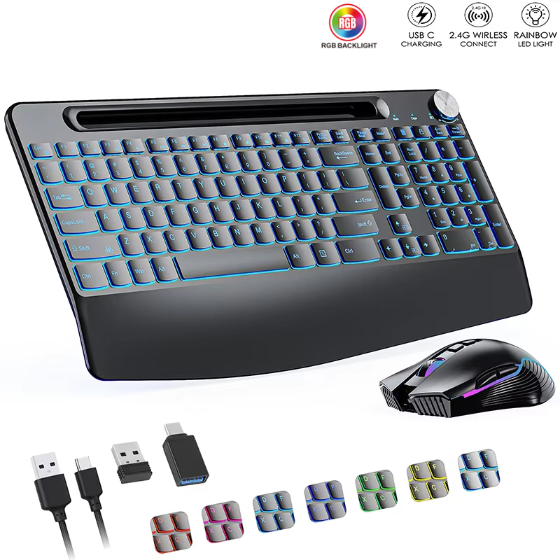 Gaming Keyboard Mouse Set - Clavier et souris sans fil 2.4G