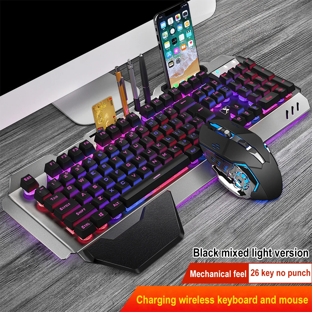 Gaming Keyboard Mouse Wireless - Ensemble clavier et souris sans fil