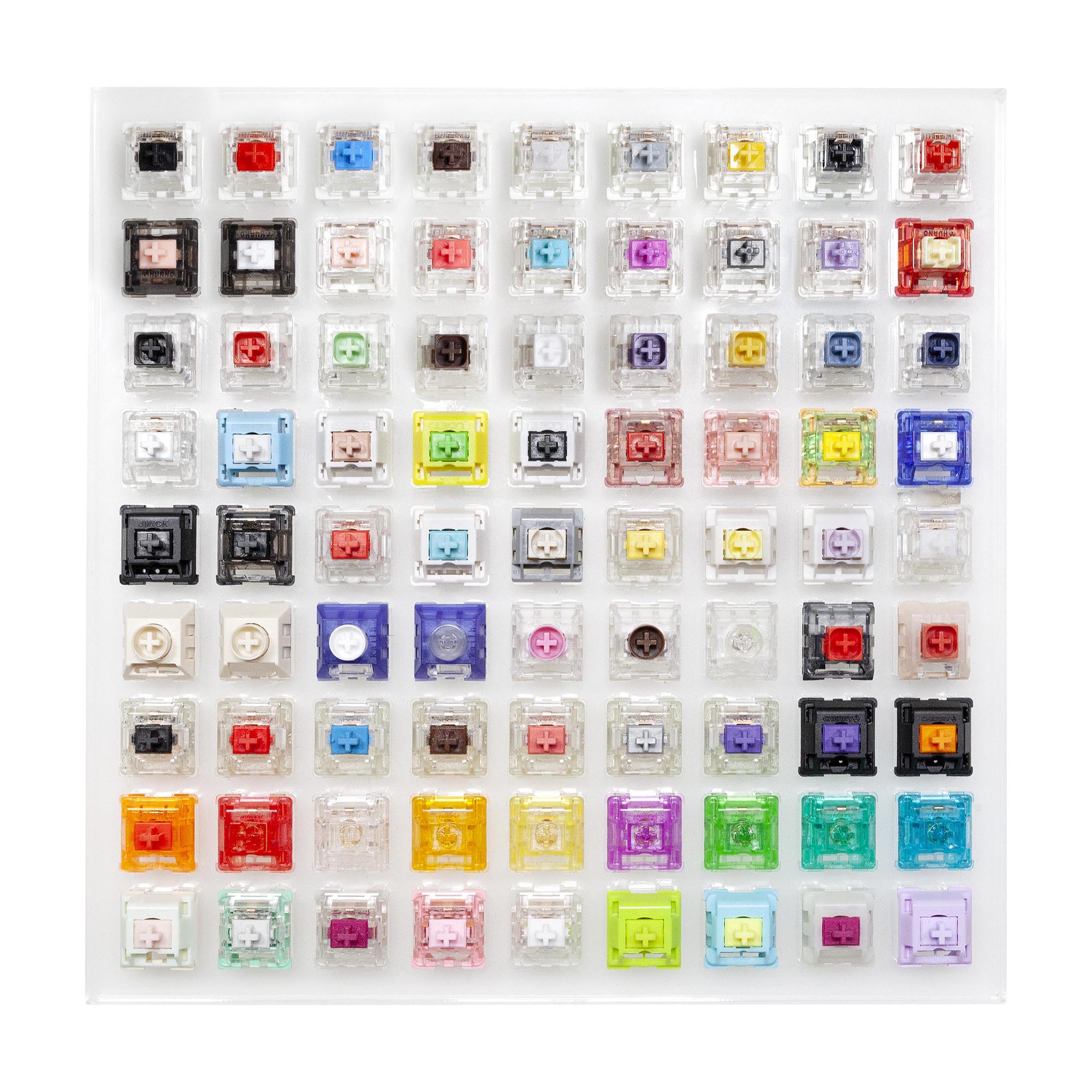 Gaming Keyboard Tester - Commutateurs Polaroid avec base en acrylique