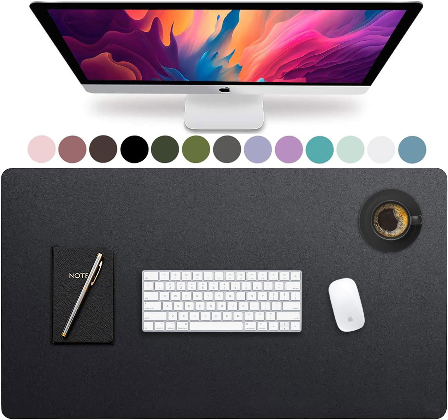 Gaming Keyboard And Mouse Pad - Grand tapis de bureau en cuir,