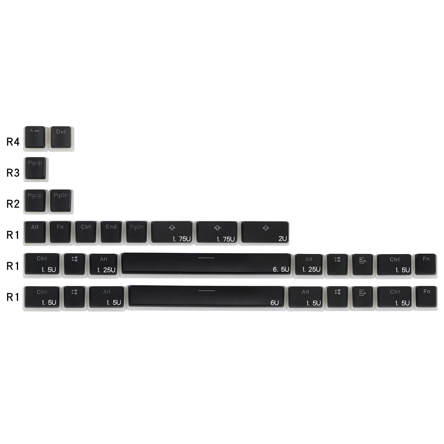 Gaming Keyboard Corsair - Pudding PBT Doubleshot rétro-éclairage Keycap noir