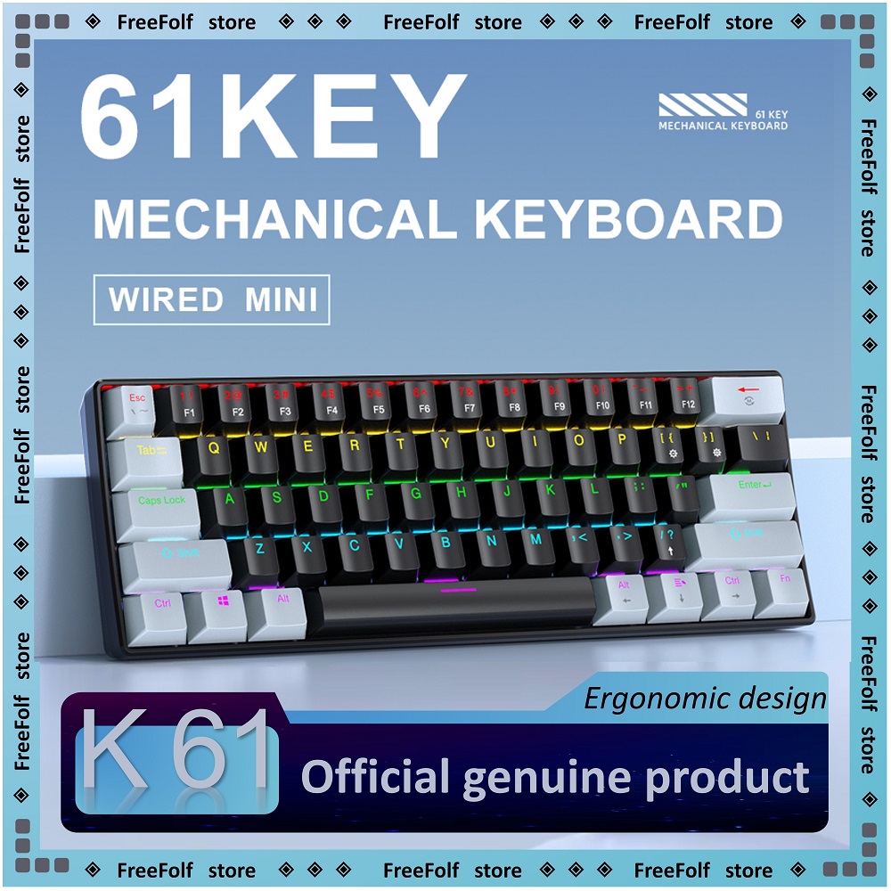 APAYADO K61 Mini clavier de je - Keyboard Gaming Blue Switch avis et prix