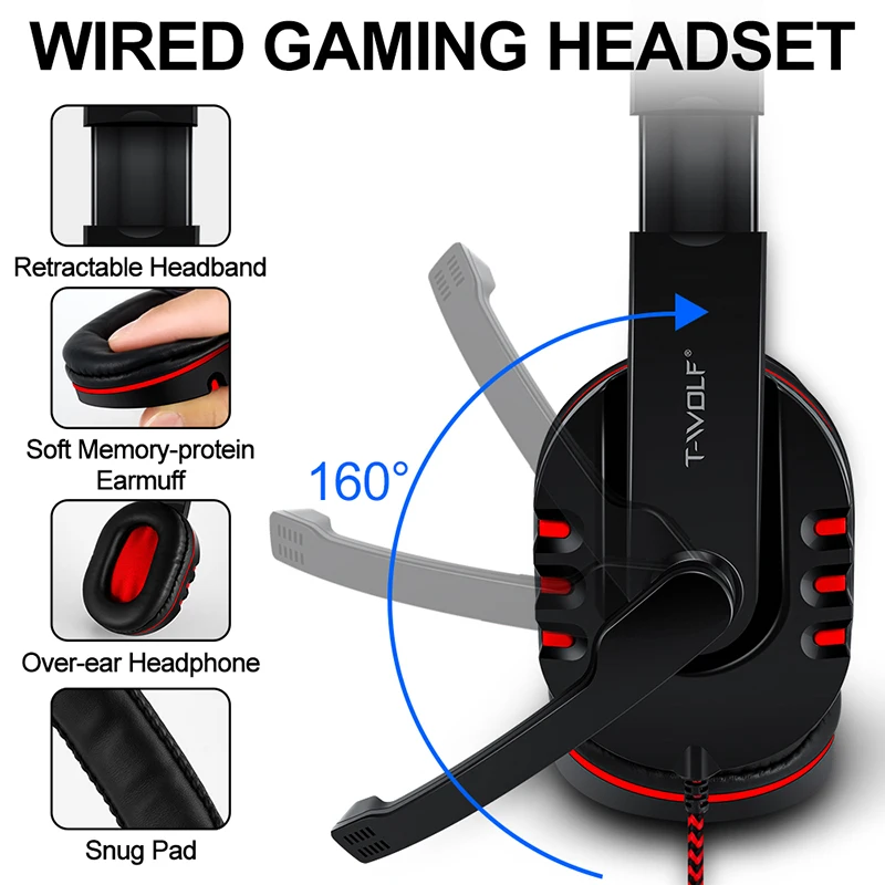 Ensemble de jeu T-WOLF Game Fo - Gaming Keyboard Mouse Set avis et prix