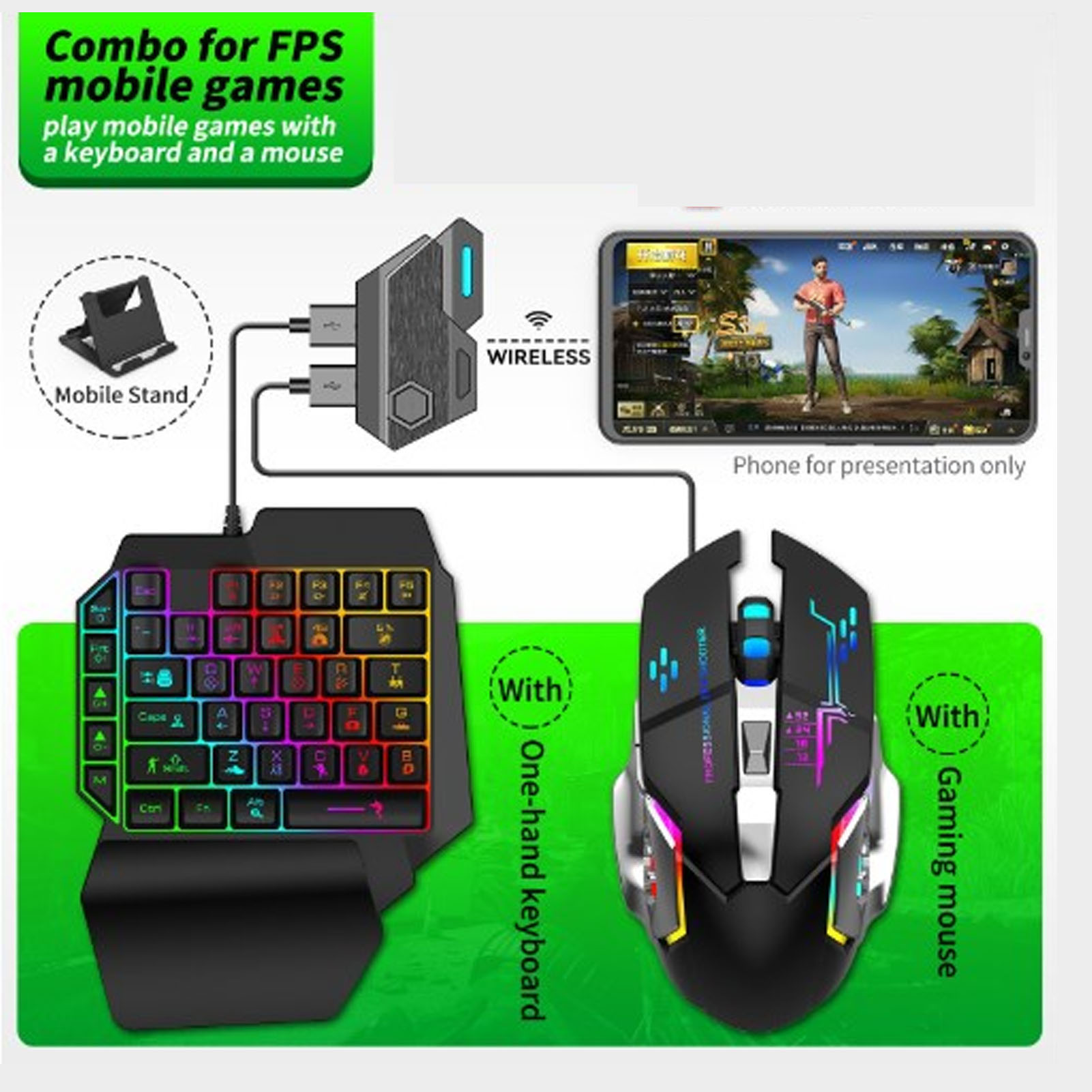 Ensemble convertisseur clavier - Gaming Keyboard Mouse Set avis et prix